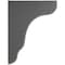 Ekena Millwork 1 3/4"W x 8 1/2"D x 11"H Plymouth Wood Vintage Decor Bracket, Black BKTWD02X09X11PLBL - alternate 3